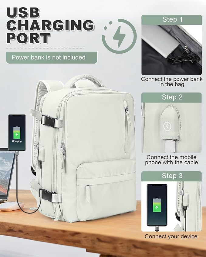 VGCUB Vacuum Backpack Travel with Pump, Vacuum Seal Compression Bags Laptop Backpack Personal Item - Image 7