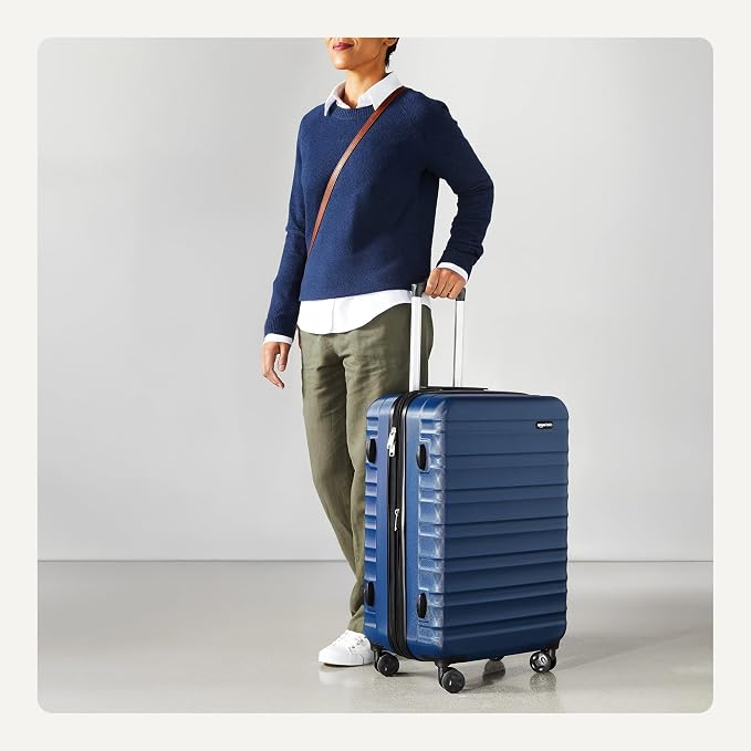 AmazonBasics 68 cm Navy Blue Hardsided Check-In Trolley - Image 3