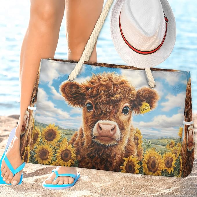 Large Beach Bag with Zipper Beach Bags for Women Water Resistant Swim Pool Bag - Image 2