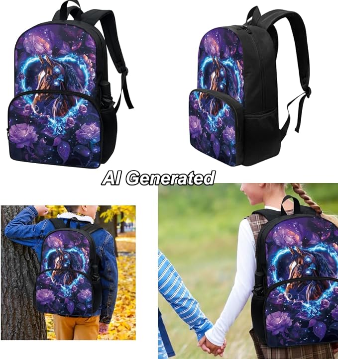 American Flag Boys School Bags 10-12 Years Old Camouflage Kid Backpack Set for School Middle School Kids Bookbag with Lunch Tote Bag and Pencil Bag, 3Pcs - Image 3