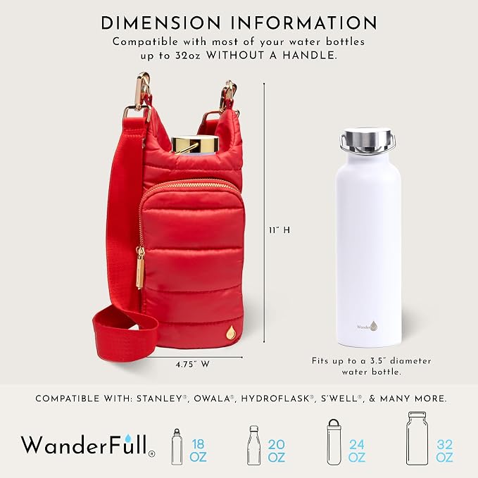 WanderFull Original HydroBag Crossbody Water Bottle Holder with Phone Pocket, Fits Water Bottles up to 32 oz - Image 5