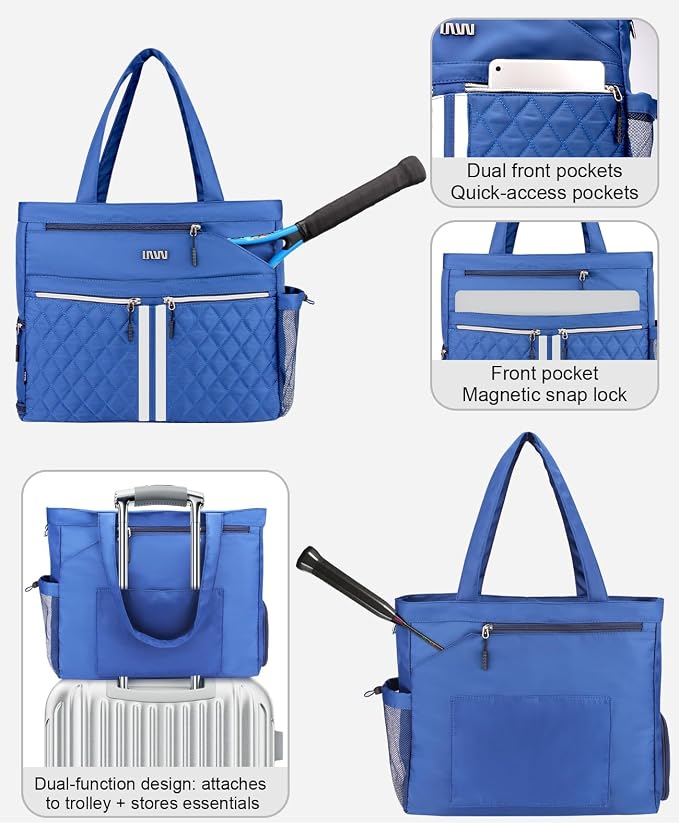 Tennis Bags for Women, Tennis Bag Holds 2 Rackets, Gym Bags with Ventilated Shoe Compartment, Suitable for Pickleball Tennis Badminton - Image 6