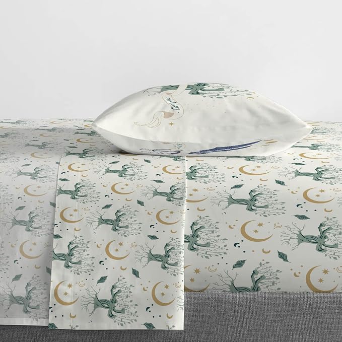 Jay Franco Kids Sheet Set with Fitted, Flat Sheets & Pillow Cover - Ultra-Soft Bedding with Pillowcase for Room Decor, White - Harry Potter, 3 Piece Twin - Image 6