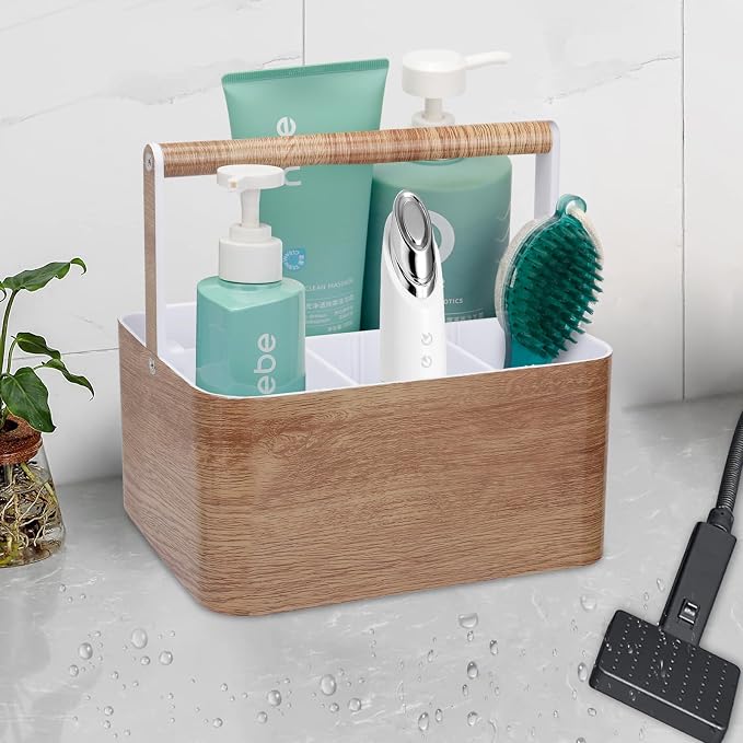 BYUNER Plastic Shower Caddy Dorm: Portable Bathroom Caddy Organizer for College with Handle and Adjustable Divider, Utility Hard Shower Basket Bin Tote for Toiletry,Shampoo,Soap,Cleaning Product - Image 7