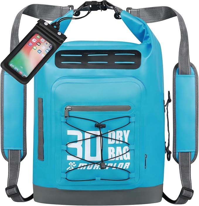 MORXPLOR Dry Bag Waterproof,5L/10L/20L/30L/40L/55L Roll Top Dry Bag Backpack with WaterProof Phone Case for Swim,Kayak by MORXPLOR