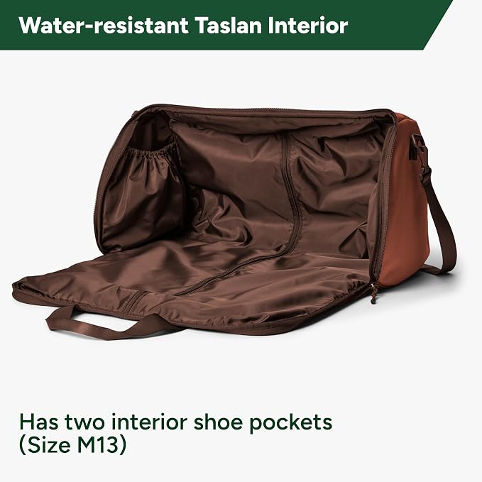 Halfday Convertible 2-in-1 Garment Duffel Weekender Bag 45L: Wrinkle-Free Travel (Hanging Suit Compartment, Shoe Pockets, Trolley Sleeve), Durable & Water-Resistant Carry-on, Port - Image 3