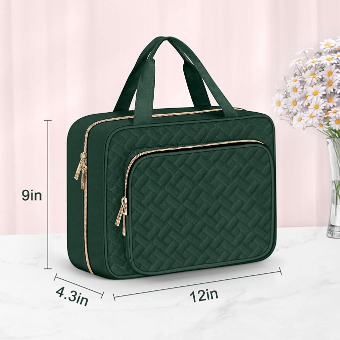 Wedama Toiletry Bag for Women, Large Cosmetic Travel Bag, Hanging Toiletry Bag for Bathroom, Thickened PVC Waterproof Travel Makeup Bag, Toiletries Bag for Travel Business Trips and Camping - Image 5