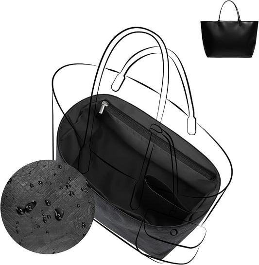 DGAZ Lightweight Purse Organizer Insert for GYARD-Anjou/Artois/SaintLouis Bags,silk and DupontPaper handbag inner for Luxury Bag(Black,SaintLouisGM) by DGAZ