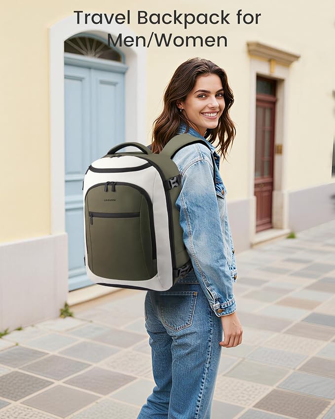 LOVEVOOK Travel Backpack for Women & Men, Airline Approved Carry On Bag | TSA Personal Item Backpack with 3 Packing Cubes,Waterproof Weekender Bag ,Laptop Backpack 5 Compartments for Business Travel - Image 7