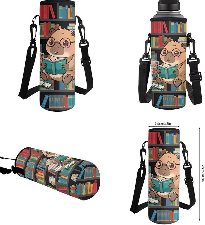Cute Capybara Backpack for Boys Cute Animal Reading Backpack and Lunch Box for Girls Boys School Bag Set 4-in-1 Lightweight 17" Kids Bookbag Ages 8-10 10-12 Teens Daypack Purse - Image 6