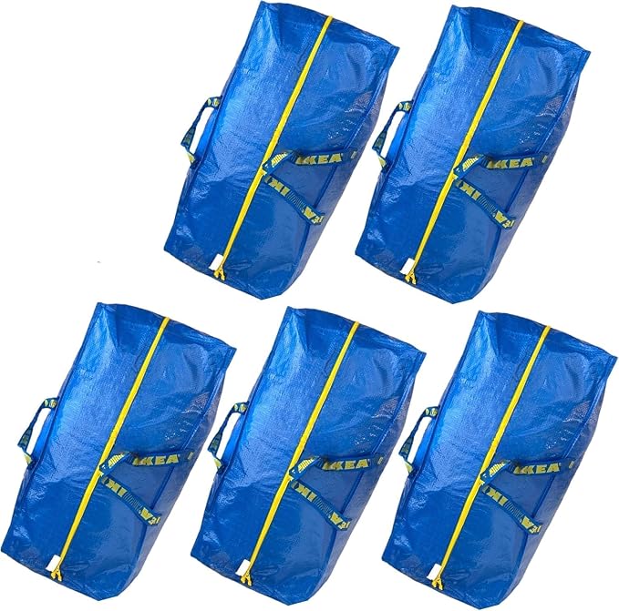Ikea 901.491.48 Frakta Storage Bag, Blue, 8 Pack by IKEA