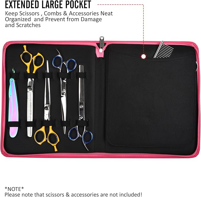 Case Holds 10 Grooming or Beauty Shears (PINK) - Image 3