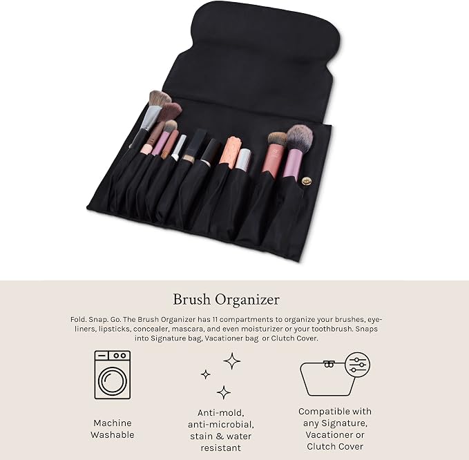 KUSSHI Washable Travel Snap in Brush Organizer - Image 4