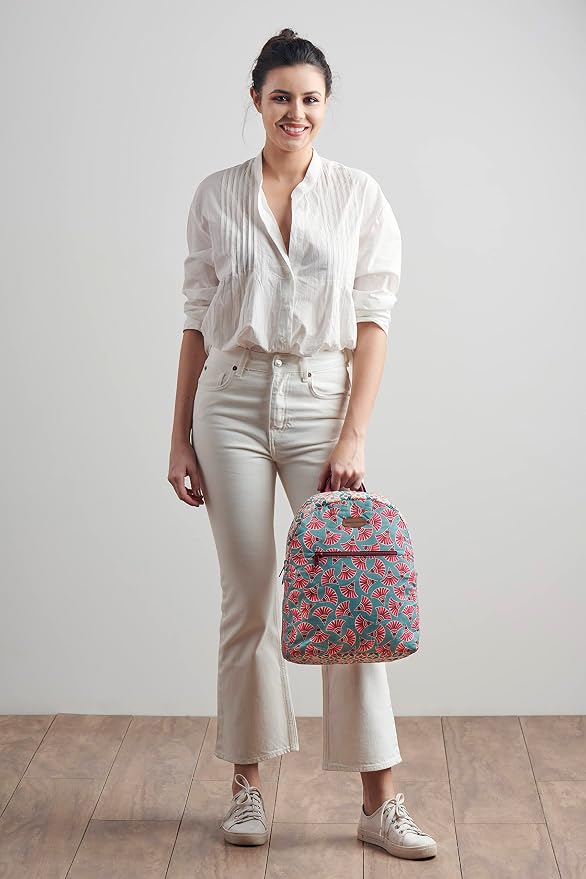 Maison d' Hermine Backpack for Women Men Cotton Shoulder Multipurpose Rucksack with Small Pouch Lightweight Multi Pocket Bag for Travel Work Beach Perfect for Spring Summer (Bamako - Coumba) - Image 8