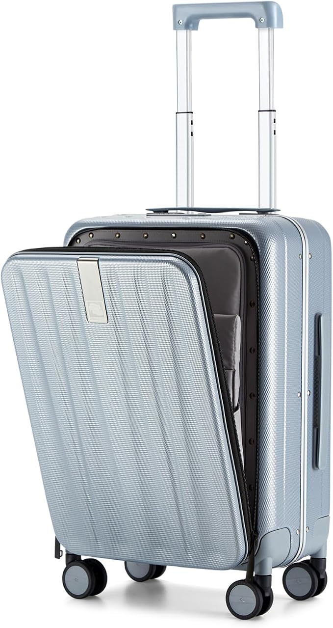 Hanke 20 Inch Carry On Luggage Hard Shell Suitcases with Wheels Luggage Suitcase Travel Luggage for Women Men Rolling Luggage Bags for Business Trip Weekender-Grey by Hanke