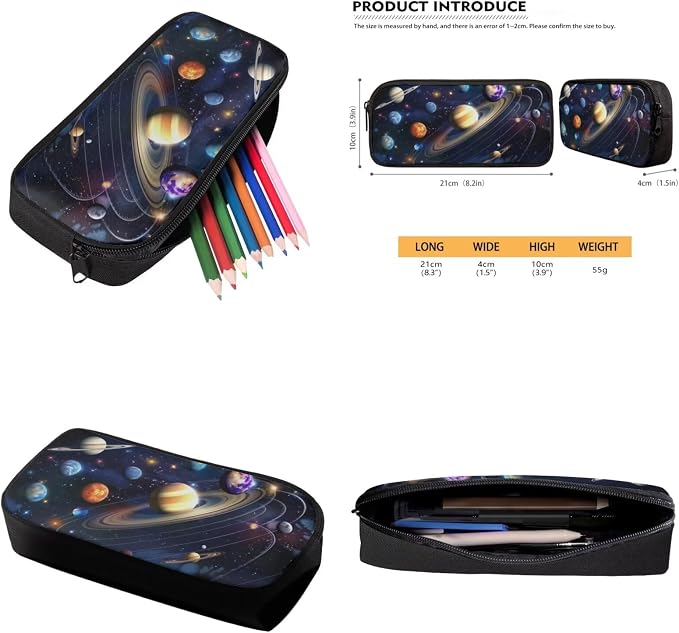 Space Galaxy Backpack for Boys Girls Backpack with Lunch Box Water Bottle Bag and Big Pencil Case 4PCS Set Bookbag with Compartments 17 inch Lightweight School Bag with Side Pocket for Kids - Image 6