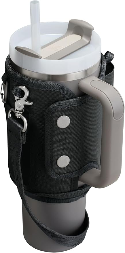 STANLEY All Day Quencher Carry All for 40 oz Tumbler with Handle, Crossbody Bag with Phone Holder Pocket, Card Sleeve & Detachable Strap, Water Bottle Carrier Bag | BPA-Free, Black, (Pack of 4) - Image 3