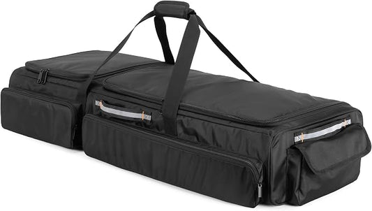 samdew Under Seat Storage Bag for SuperCrew Cab & Crew Cab, Large, Bag Only | Back Seat Organizer for Most Full Size Trucks, Dual-Compartment, with 2 Inner Dividers, Anti-slip Bottom & Multi-pockets by samdew