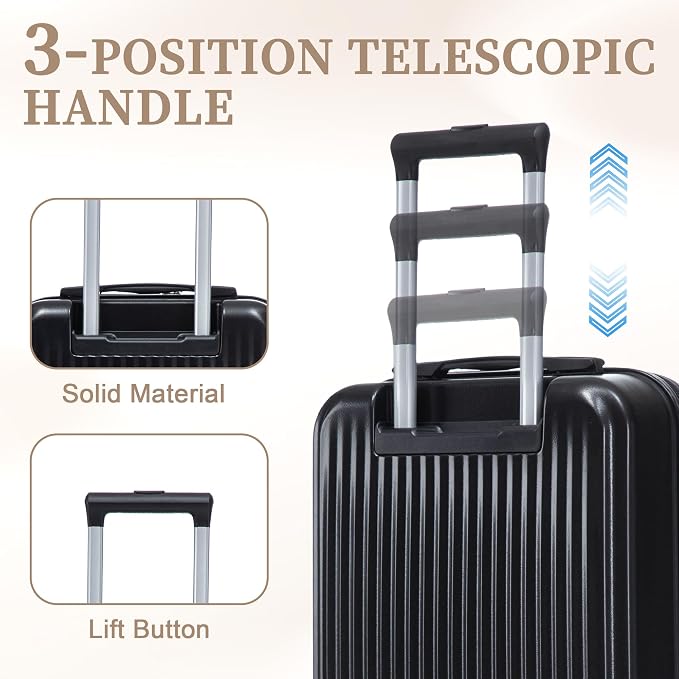 20/14 Inch Hardside Luggage, Lightweight Durable Suitcase with Spinner Wheels - Image 6