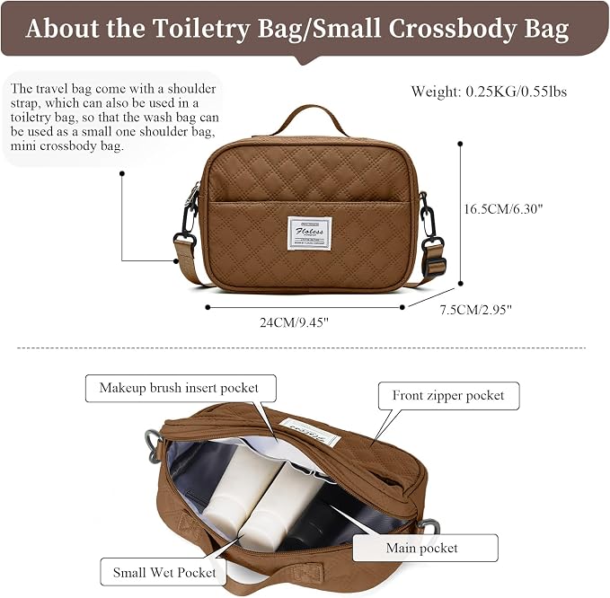 Weekender Bags for Women,Personal Item Travel Bag with Shoes Compartment | Overnight Travel Duffel Bag with Grid Toiletry Bag,Carry-On Bag - Image 5
