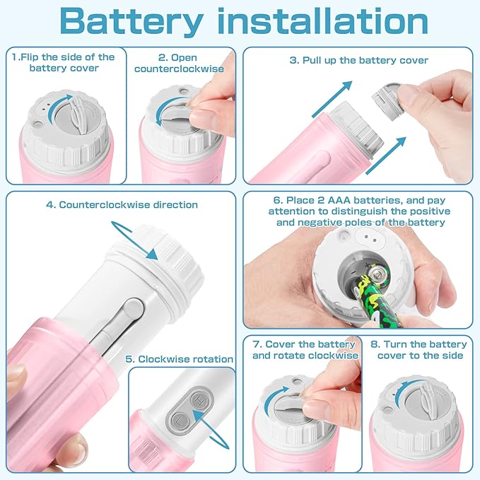 Portable Electric Bidet Sprayer - Handheld Travel Bidet with 2 Pressure Modes - Waterproof Foldable Pocket-Sized & Cordless for Bathroom Ultimate Personal Hygiene Cleaning at Home and Camping - Pink