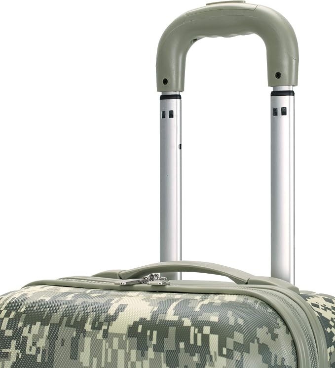 Rockland Safari Hardside Spinner Wheel Luggage, Carry-on 20", Acu Camo - Image 12