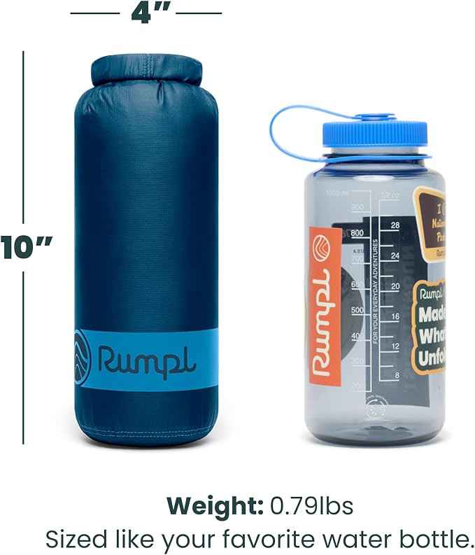 Rumpl Travel Puffy Blanket, Ultra-Packable Travel-Size Warmth and Comfort, Deepwater - Image 4