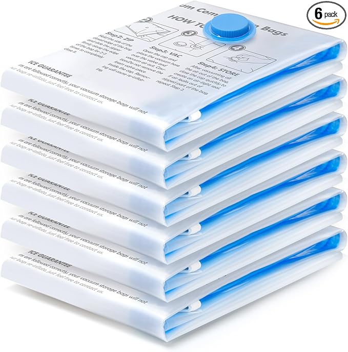 BoxLegend Vacuum Bag Vacuum Storage Bag Travel Vacuum Reusable Garment Bag for Clothing Duvets Bedding Pillow Wool Blankets by BoxLegend