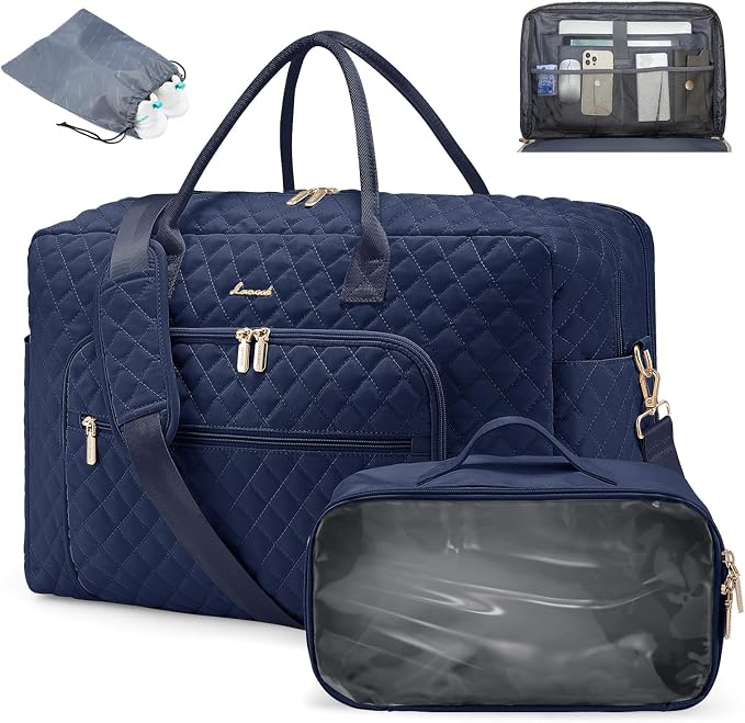 LOVEVOOK Travel Duffle Bag - Women's Weekender Carry On Overnight Laptop & Gym Bag With Toiletry/Shoe Pocket, Hospital Labor Bag by LOVEVOOK