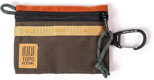 Topo Designs Accessory Bags, Travel Organizer Accessories for Smaller Items, Durable Storage Pouch, 3 Sizes, Fully Lined Pack Cloth (Mountain, Woodland/Terracotta) by TopoDesigns