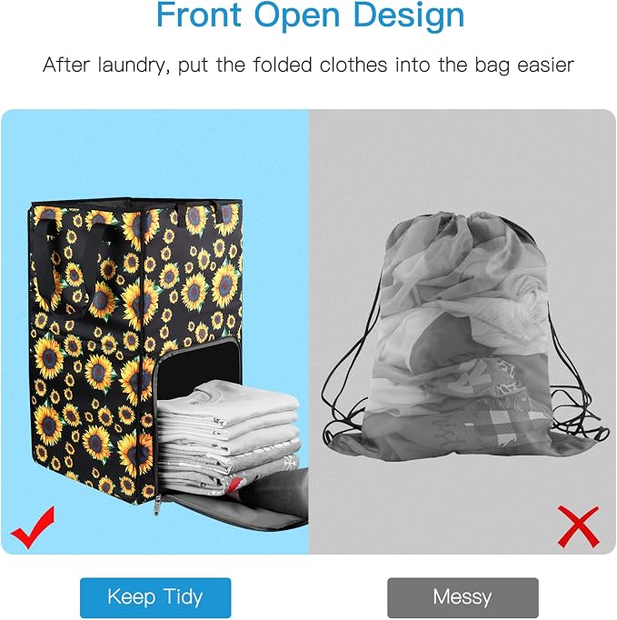 Bukere Laundry Hamper, Extra Large 2 in 1 Laundry Backpack Bag for College Students Dorm Essentials, Adjustable Shoulder Straps, Freestanding Laundry Basket for Apartment, Laundromat, Travel - Image 5