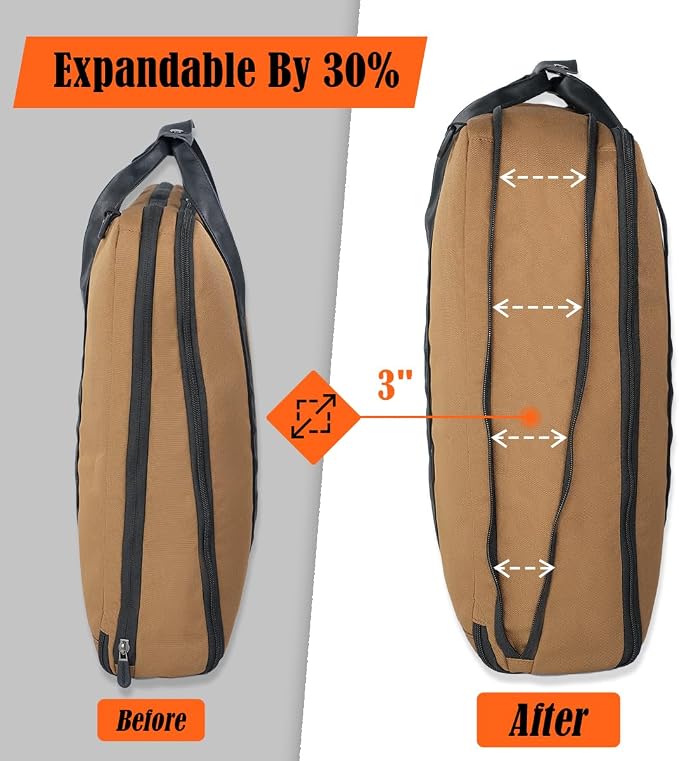 WELKINLAND 2-Suit Carry On Garment Bag for Travel, 30-L Suits Holder Travel Bag, 8-Pocket Garment Bag for Men, Wrinkle-Free Travel Garment Bags for Suits, Durable Suit Carrier Garment Travel Bag - Image 7