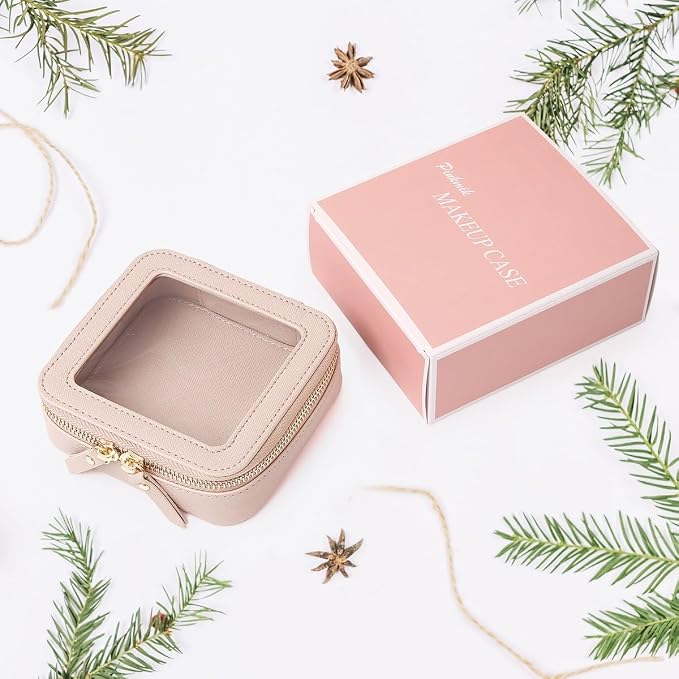 Pinkmik Small Makeup Bag Mini Clear Cosmetic Makeup Case & Toiletry Bag with Zipper Women's Purse Organizer & Car Essentials (Pink, MINI) | Clear Cosmetic Case, Zipper Closure, Purse Organizer, Car Essentials - Image 7