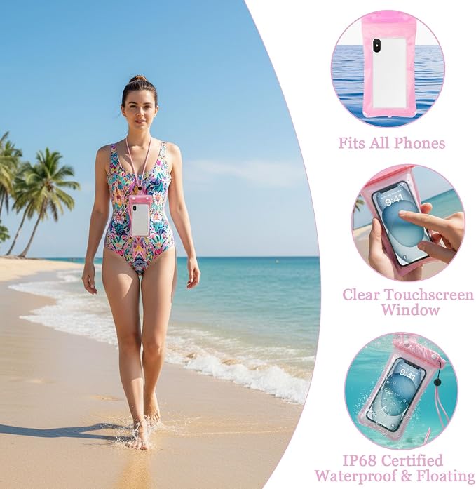 Iridescent Waterproof Beach Tote Bag for Women Large Jelly Tote Bag for Summer Travel Vacation Swim Pool - Image 5