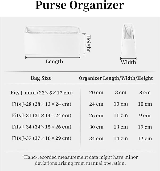 Purse Organizer Insert for Jypsiere 28, Lightweight & Soft Satin Bag Insert with Pockets for Women, Ideal for Travel, Shopping, and Daily Use, Multicolor Options(Blanc, J-28) - Image 8