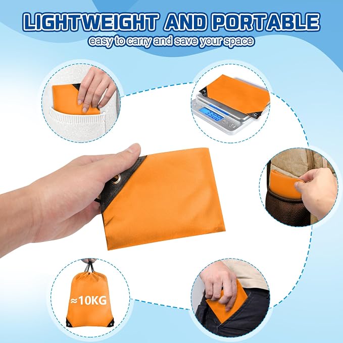Grneric Drawstring Bags Bulk 14 Pcs Drawstring Backpack Bulk Cinch Bag Sackpack for Men Women Gym (Orange) - Image 5