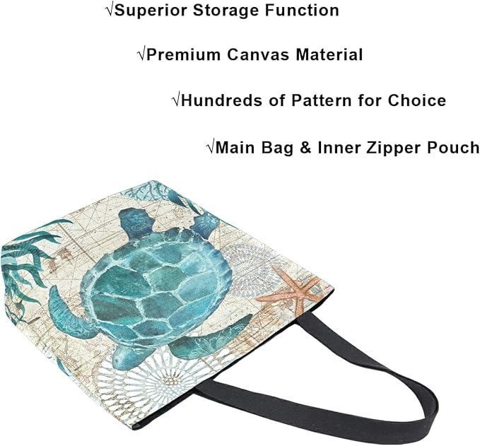 senya Large Beach Shoulder Bags Canvas Tote Water Resistant for Gym Travel Daily - Image 6