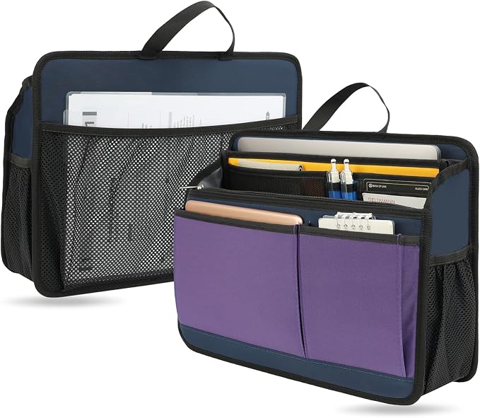 Large Rugged Organizer Insert for Briefcase Tote Shoulder Messenger Bag-20 Pockets,Padded Water-repellent Nylon-Mix - Image 2