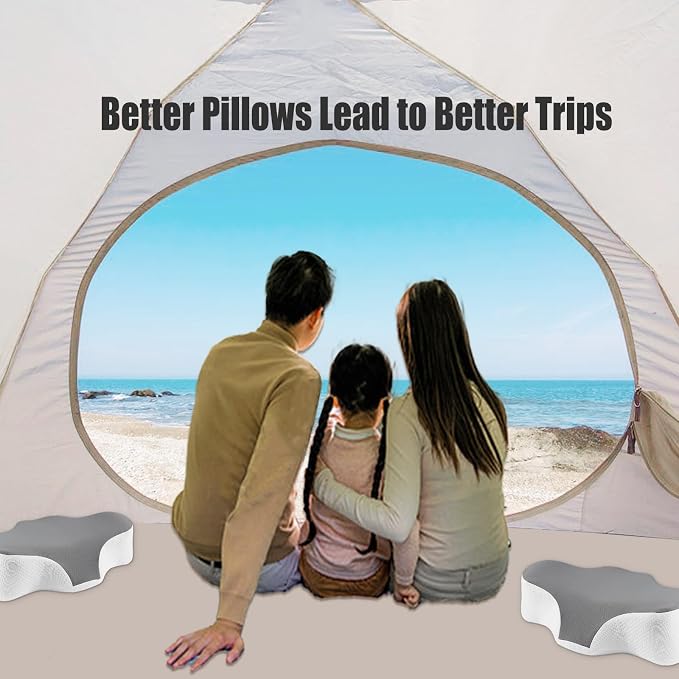 Bespilow Travel Cervical Pillow for Bed Sleeping, Small Memory Foam Neck Pillow with Cooling Washable Cover, Compact Ergonomic Neck Support Pillows for Car Camping, RV, Road Trip & Passenger Seat - Image 9