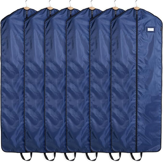Covermates Keepsakes Garment Bag Set for Closet Storage and Travel – Breathable Suit and Dress Bags with ID Window and Carrying Handles – Heavy-Duty Hanging Wardrobe Protection Set, Blue by Covermates
