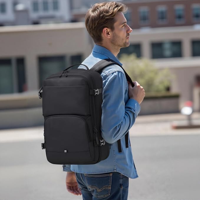 BAGOK Carry On Travel Backpack, Expandable Extra Large Airline Approved,Lightweight Daypack for Men and Women（Black） - Image 9