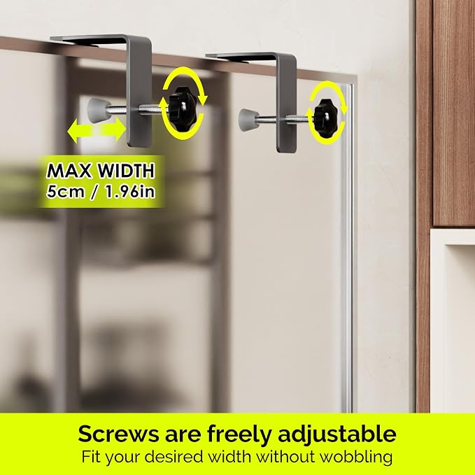 Orimade Over The Door Shower Caddy Adjustable 4 Tier Dark Grey,Bathroom Hanging Organizer Shelf Rustproof with 4 Hooks,Shower Basket with Soap Holder and Suction Cup - Image 3
