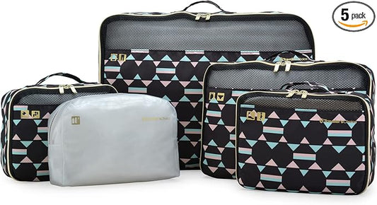 Traveler's Choice Cloverland Packing Cubes 5 Piece Set, Kaleidoscope by TravelersChoice