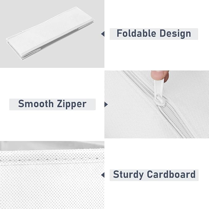 DIMJ Drawer Organizer Clothes - 20 Pack Closet Drawer Organizer Bins for Baby Clothes Storage, Fabric Dresser Organizer for Nursery Bedroom, Foldable Small Drawer Dividers for Underwear Socks - Image 6