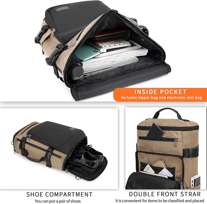 Kalesi Gym Duffle Bag Backpack 4-Way Waterproof with Shoes Compartment for travel Sport Hiking laptop - Image 7
