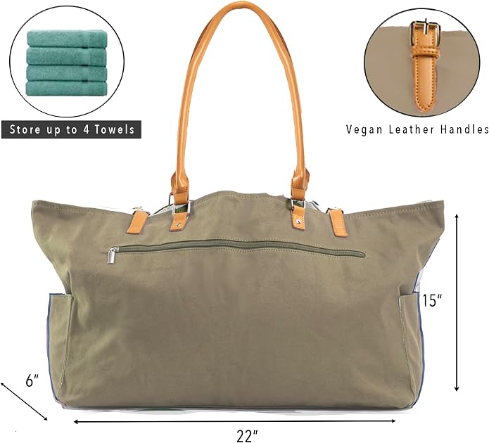 Keho Waterproof Beach Bag with Pockets For Women (Sandproof) - Image 4