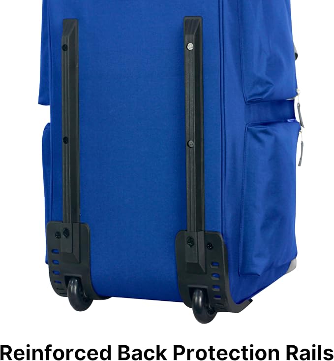 Olympia U.S.A. 29 inch Jumbo Size 8 Pockets Wheeled Rolling Duffel Bag Water Resistant Luggage Lightweight Travel Suitcase with Retractable Handle - Image 6