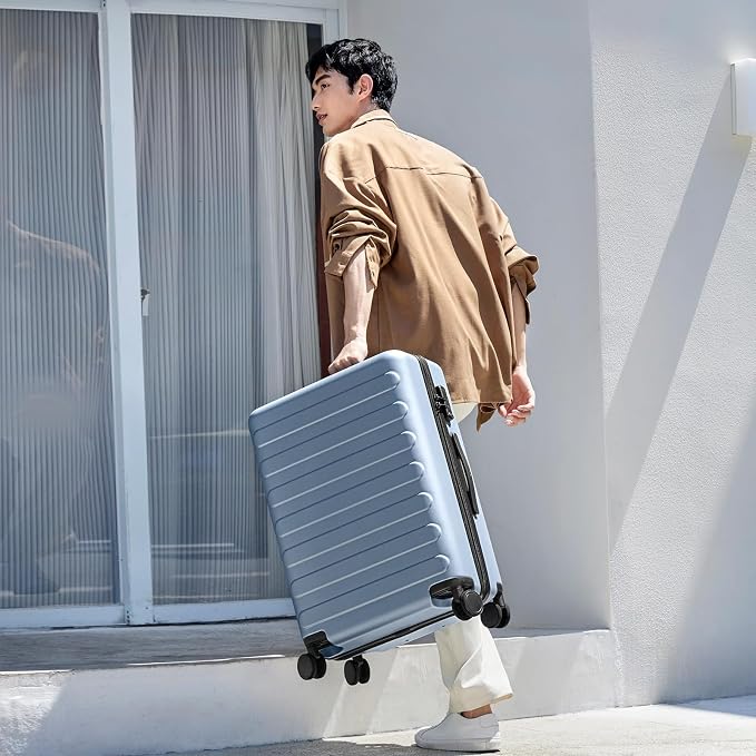 NINETYGO Medium Checked Luggage 26 Inch, Checking In Luggage with Smooth Spinner Wheels, Lightweight, Hard Shell PC Suitcase, Lightweight Travel Luggage, TSA Approved (Shadow, Rhine Basic) - Image 4