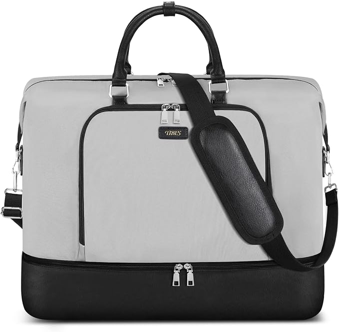 Travel Weekender Bag for Women, 21" Overnight Bag with Shoe Compartment 50L Large Travel Duffel Bag Carry On Tote for Weekend, Overnight, Business Trips, Water Resistant - Image 7