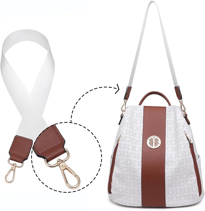 Women Fashion Backpack Purse Multi Pockets Anti-Theft Rucksack Travel Shoulder Bag Handbag - Image 4